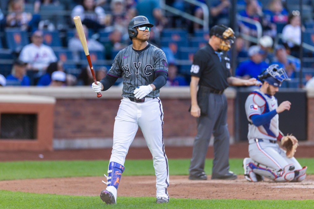 Mets players before the game at Citi Field
