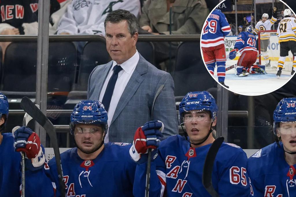 Sullivan sets early Rangers expectations after rough exhibition loss to Bruins