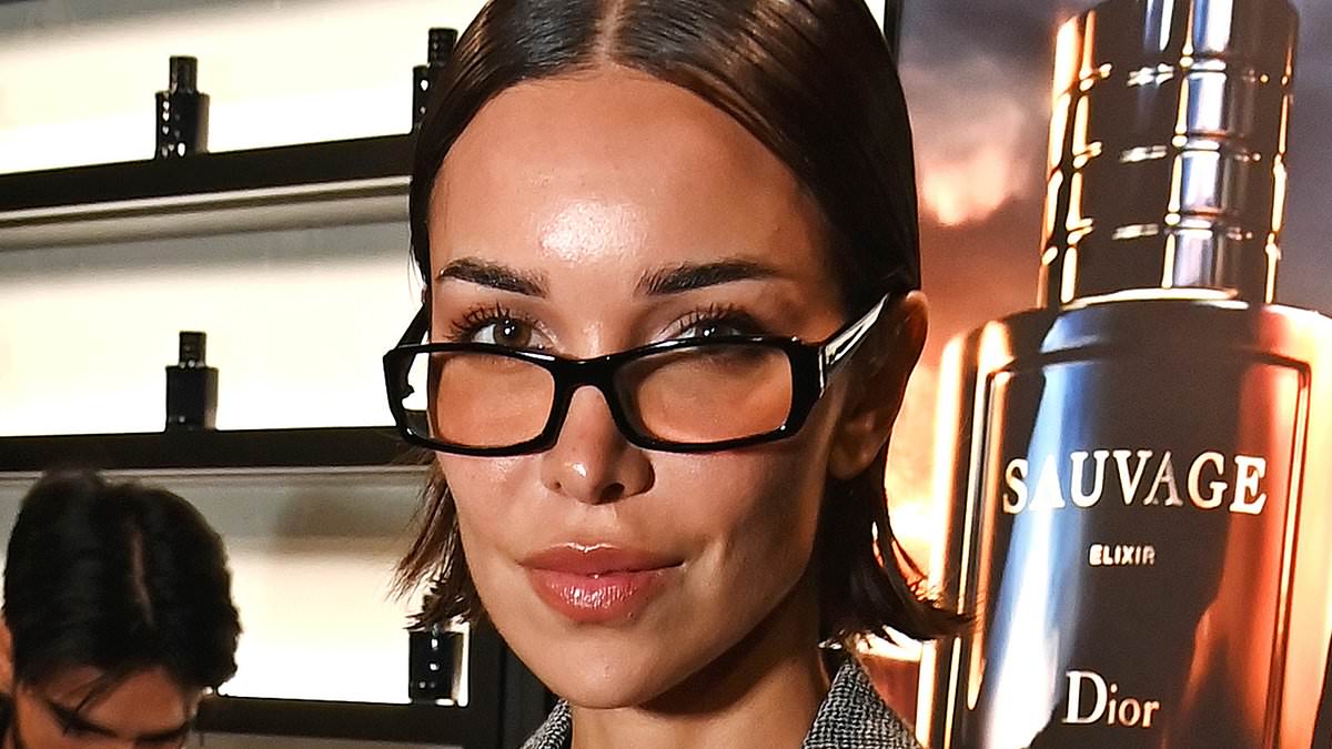 Jackie Apostel steps out in grey blazer at Dior Sauvage London event