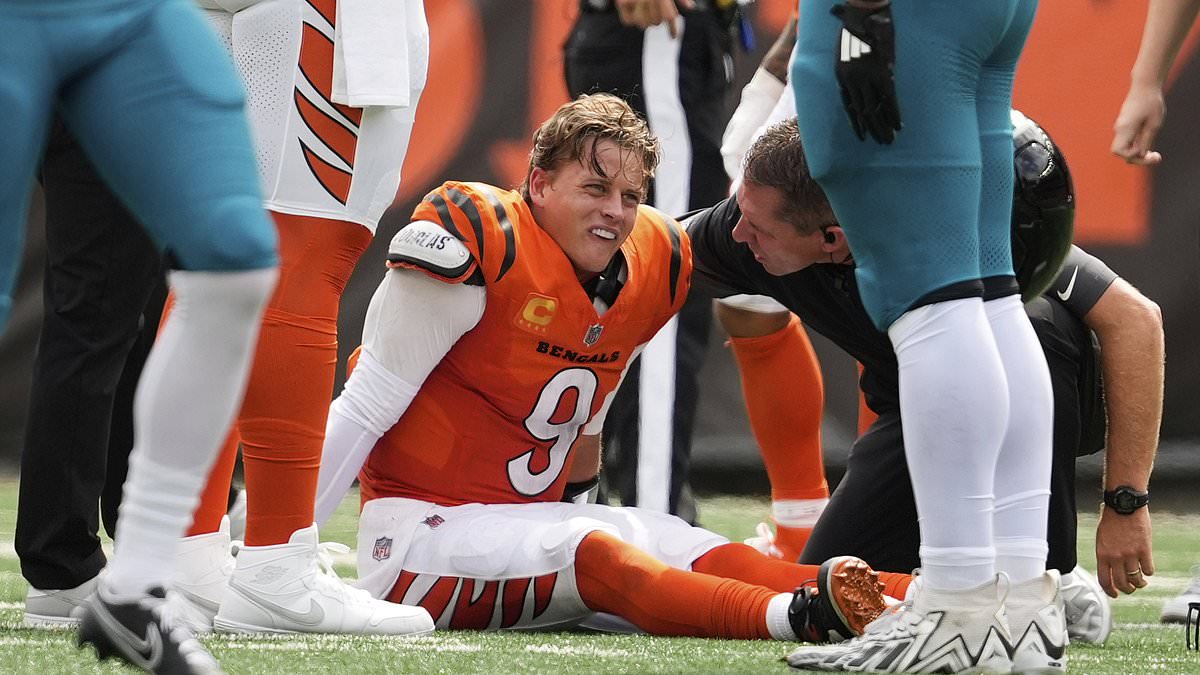 Joe Burrow limps off after sack; Bengals list toe injury as questionable
