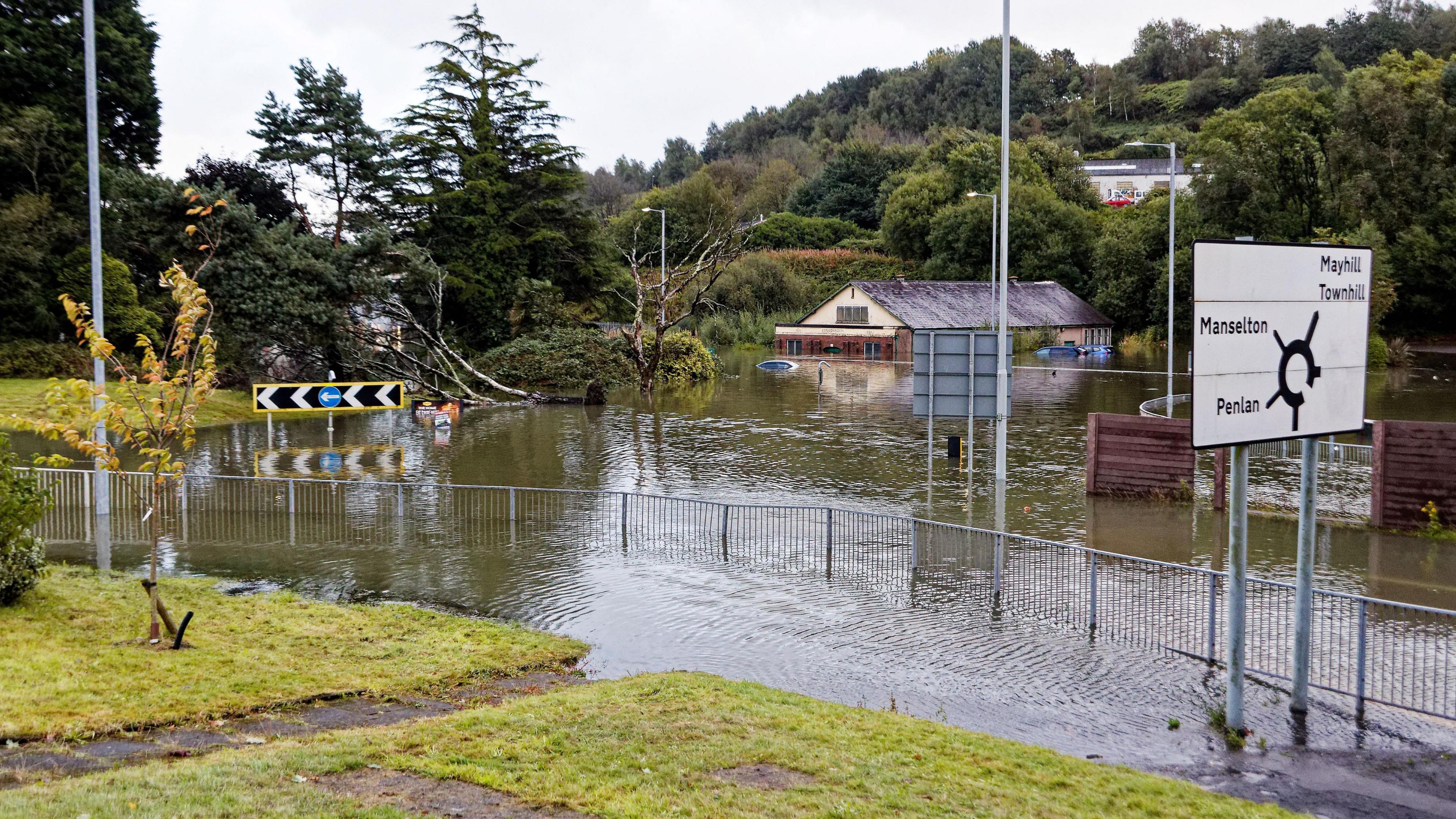 Stormy skies over coastal Wales