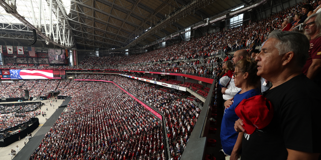Memorial service crowd