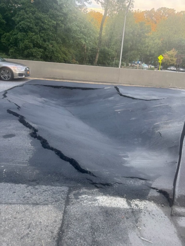 damaged highway slab