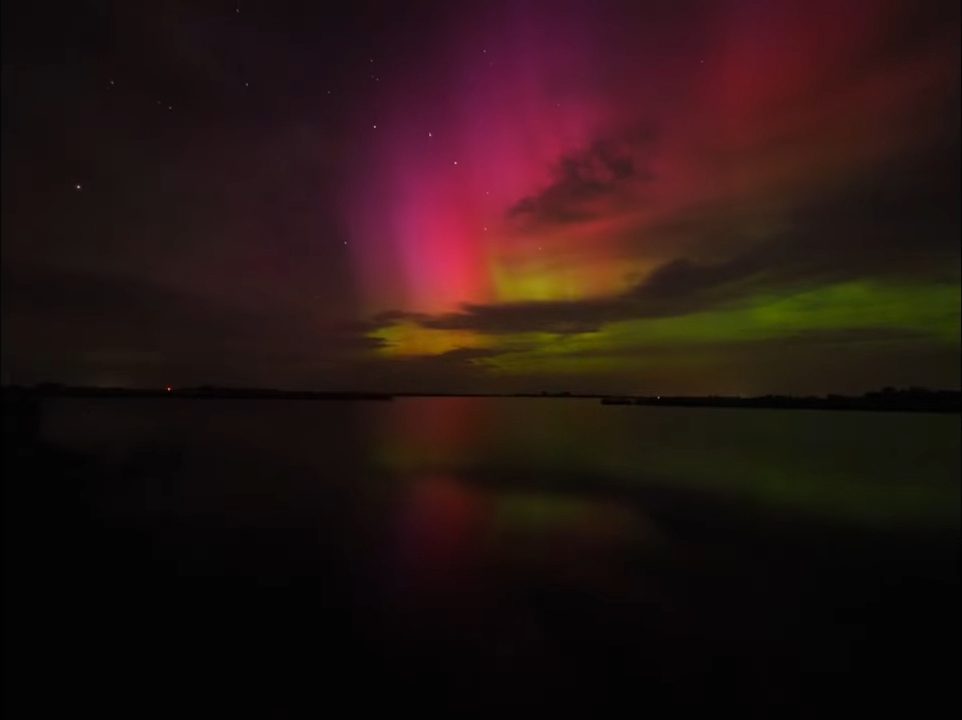 Green and purple aurora