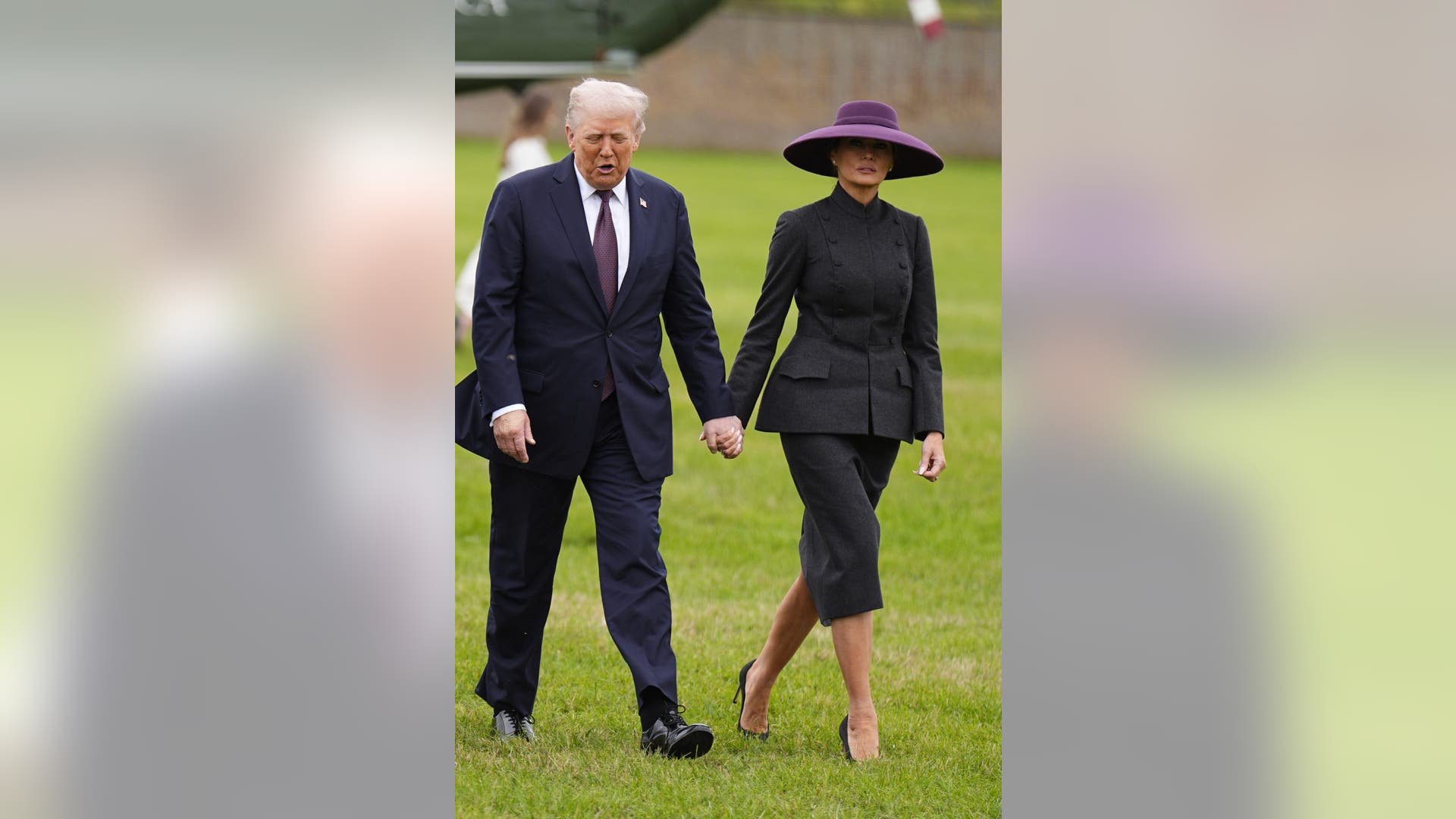 Prince William and Catherine, Princess of Wales, greet President Trump