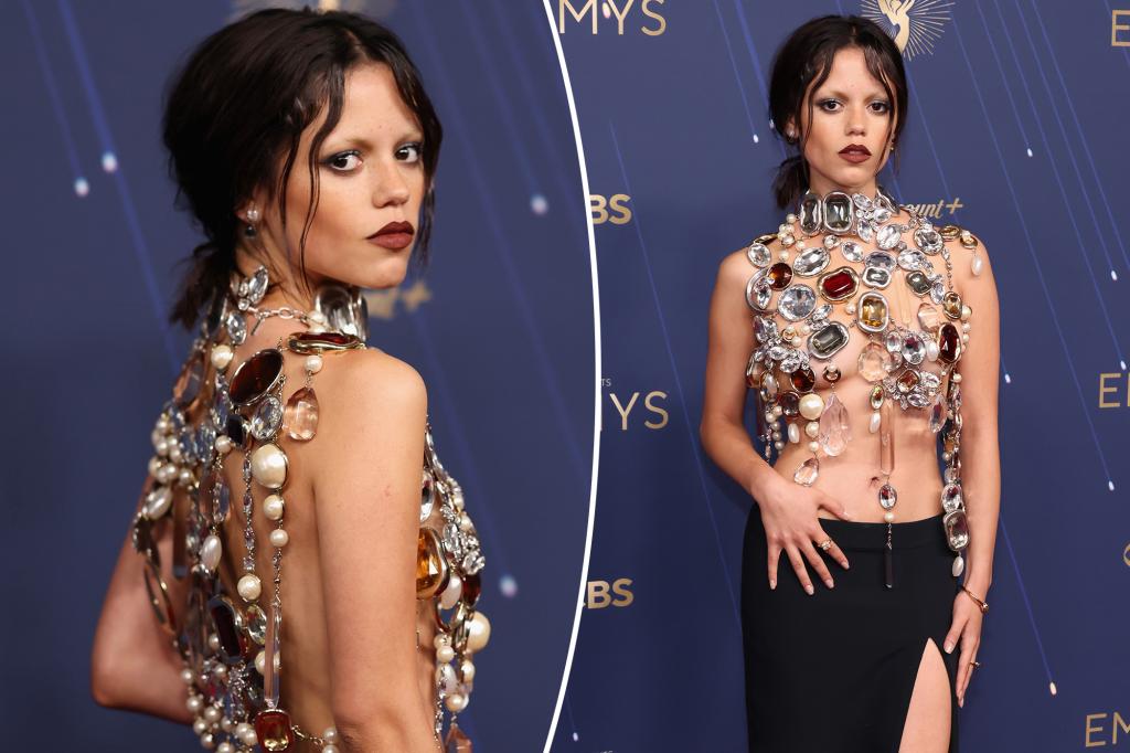 Jenna Ortega on Emmys red carpet