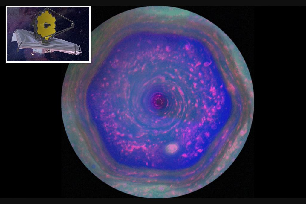 Saturn's north pole hides dark beads and mysterious atmospheric structures, study finds