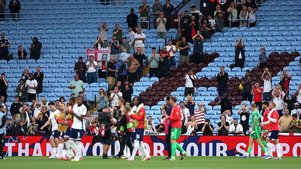England warm-up at Villa Park