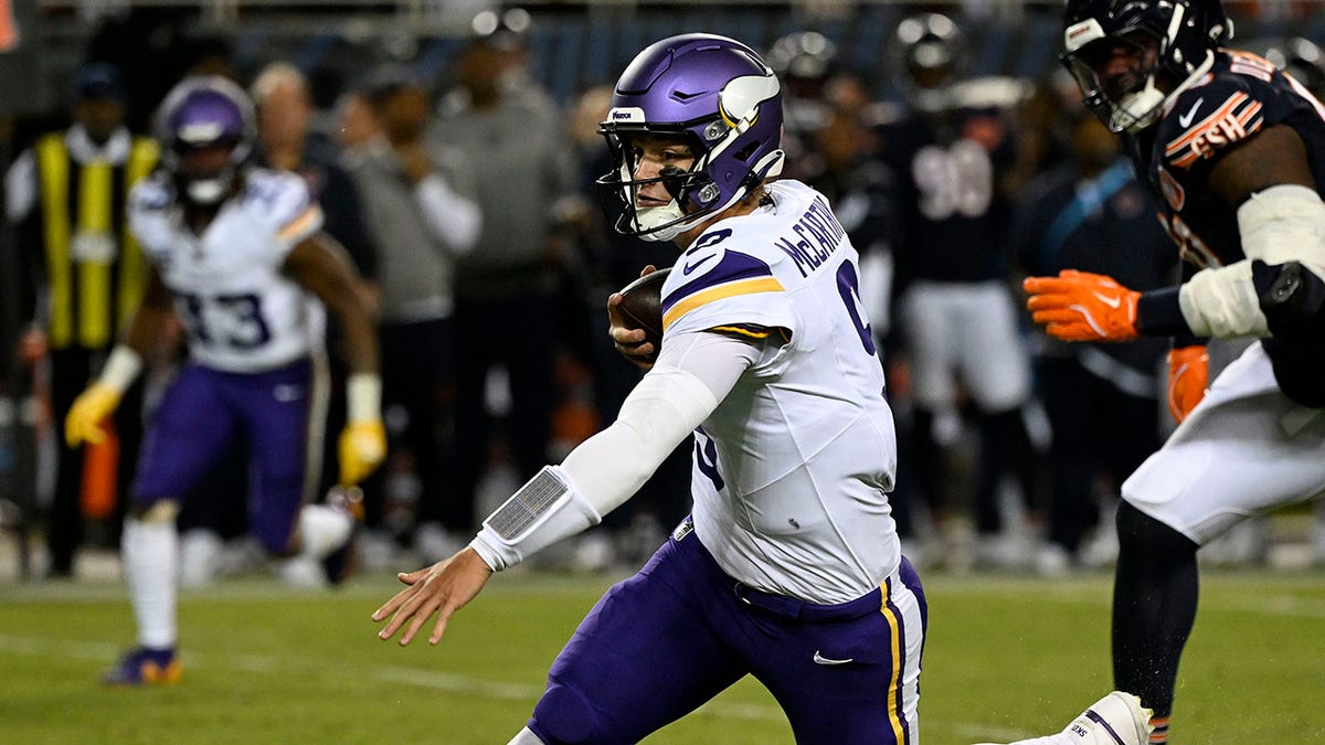 JJ McCarthy rallies Vikings with 21-point fourth-quarter surge to beat Bears in first NFL start