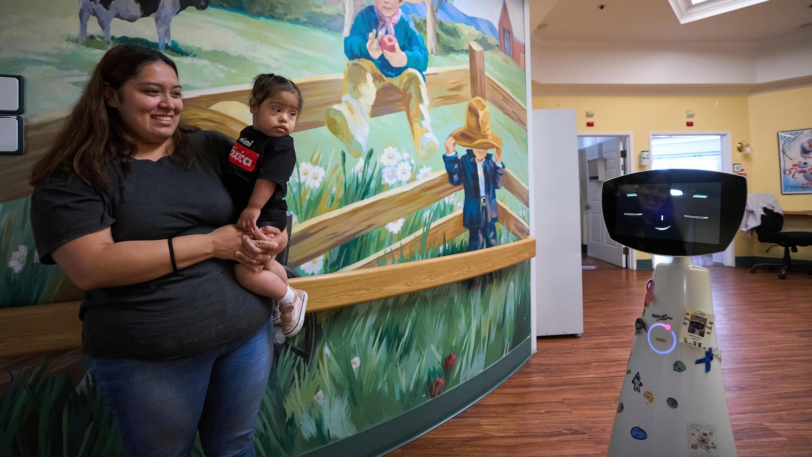 Robot programmed to act as a 7-year-old girl provides emotional support in U.S. hospitals