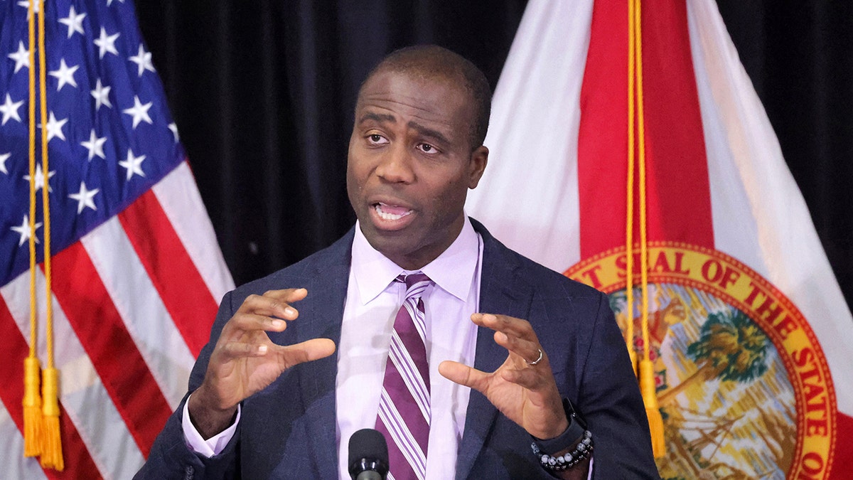 Dr. Joseph Ladapo with then-Governor Ron DeSantis at a public event