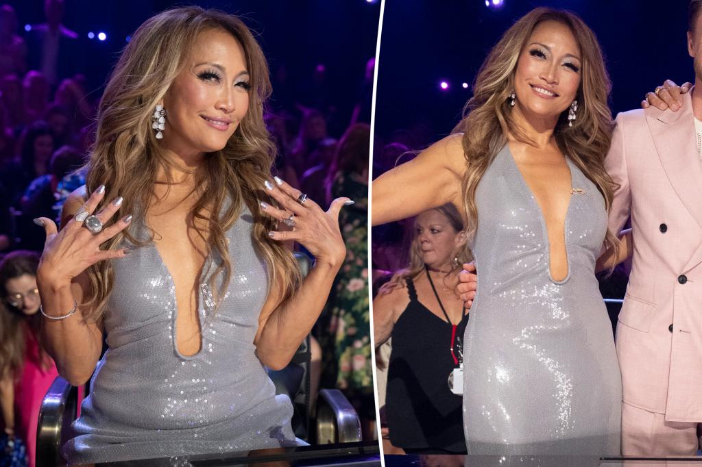 DWTS judge Carrie Ann Inaba nearly wardrobe malfunction on show return