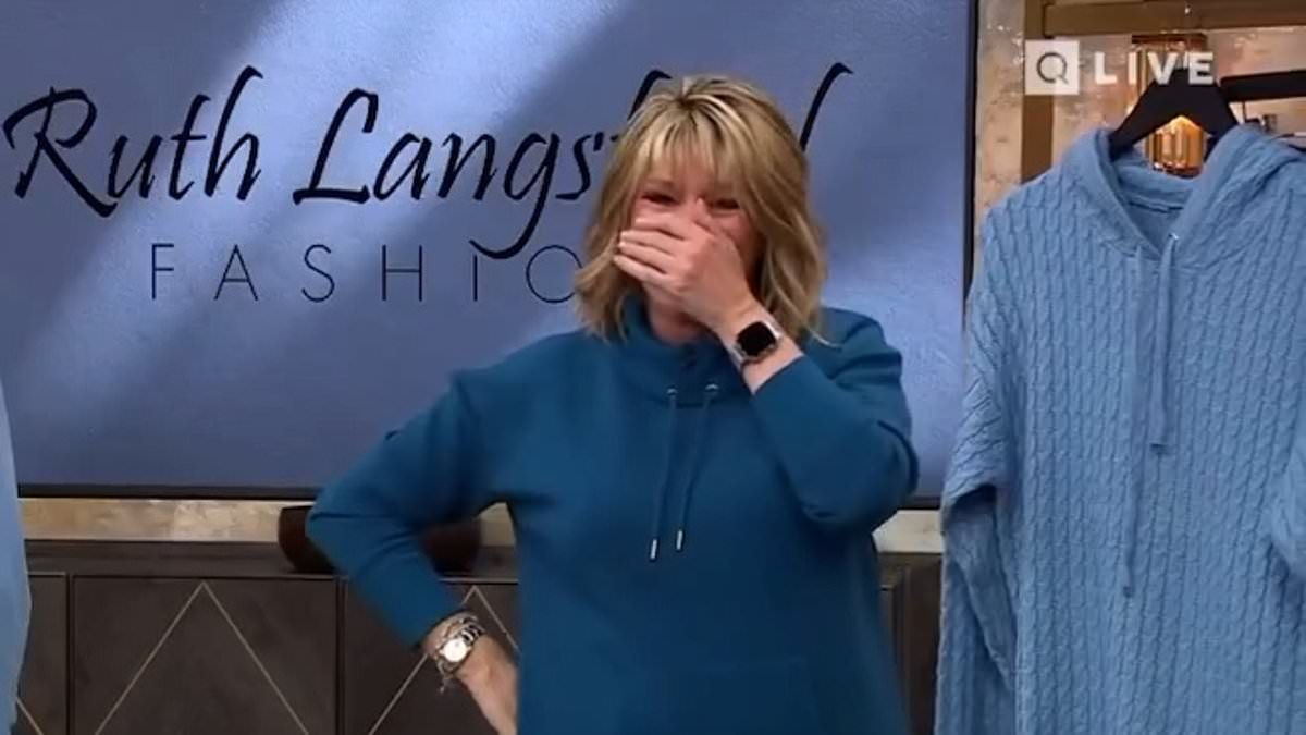 Ruth Langsford bursts into laughter over 'thumbhole' quip during live QVC fashion show