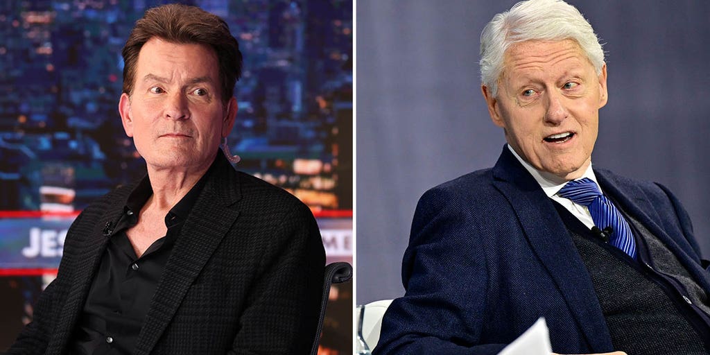 Charlie Sheen and Bill Clinton