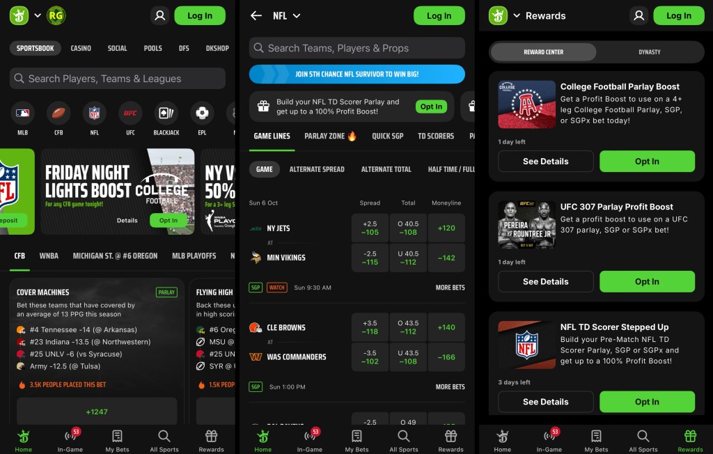 DraftKings Offers New $5-for-$300 Welcome Bonus, Plus Discounts on NFL Sunday Ticket
