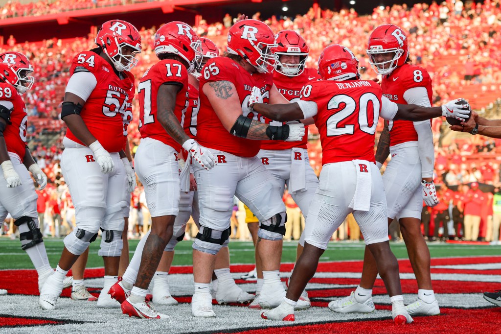 Ja'shon Benjamin celebrates after scoring