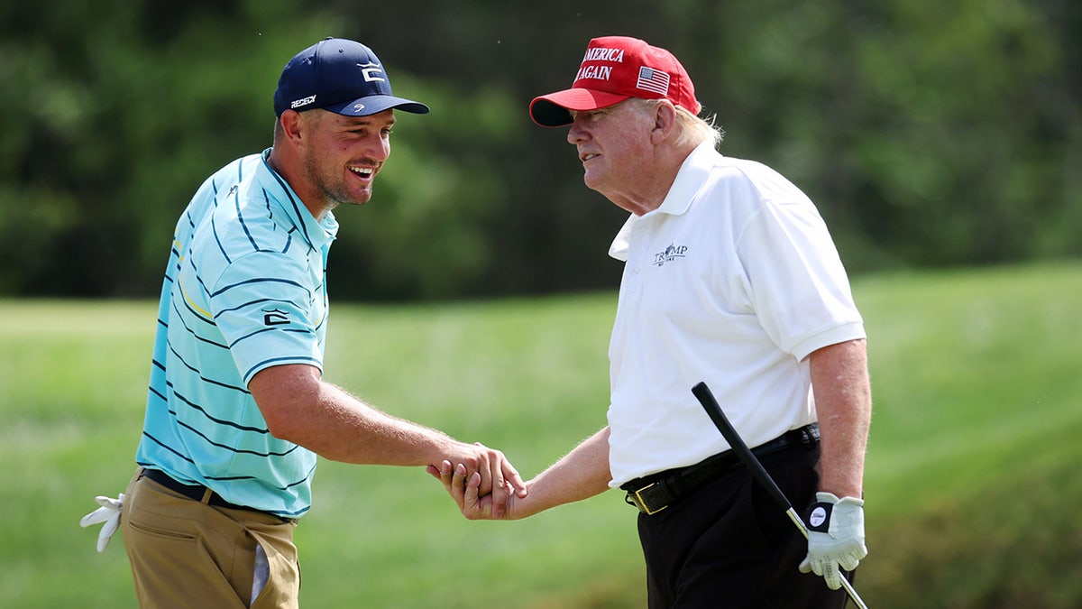 Bryson DeChambeau and Trump at event