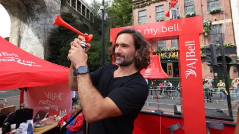 Runners passing through Gateshead