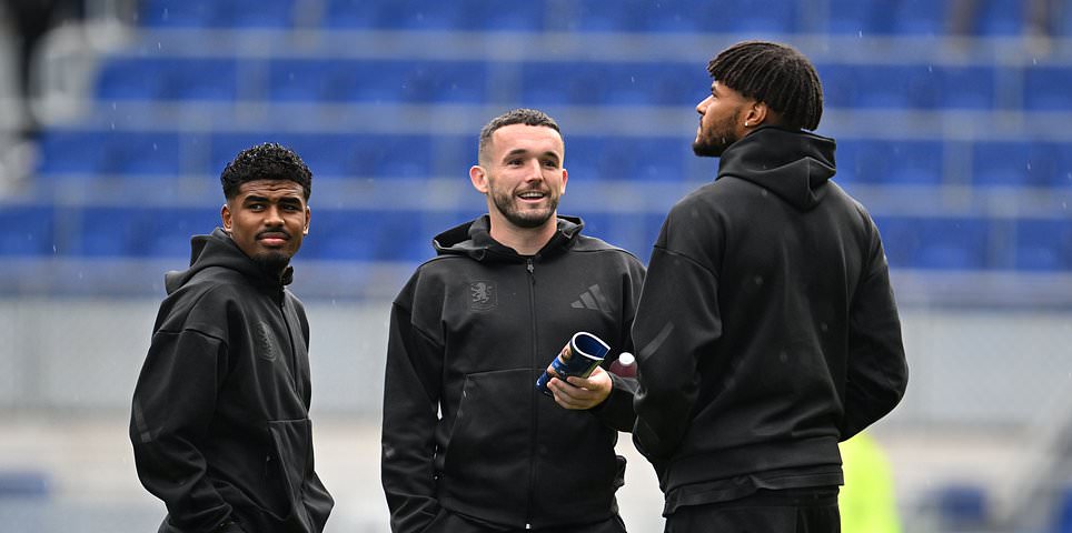 Action from the match