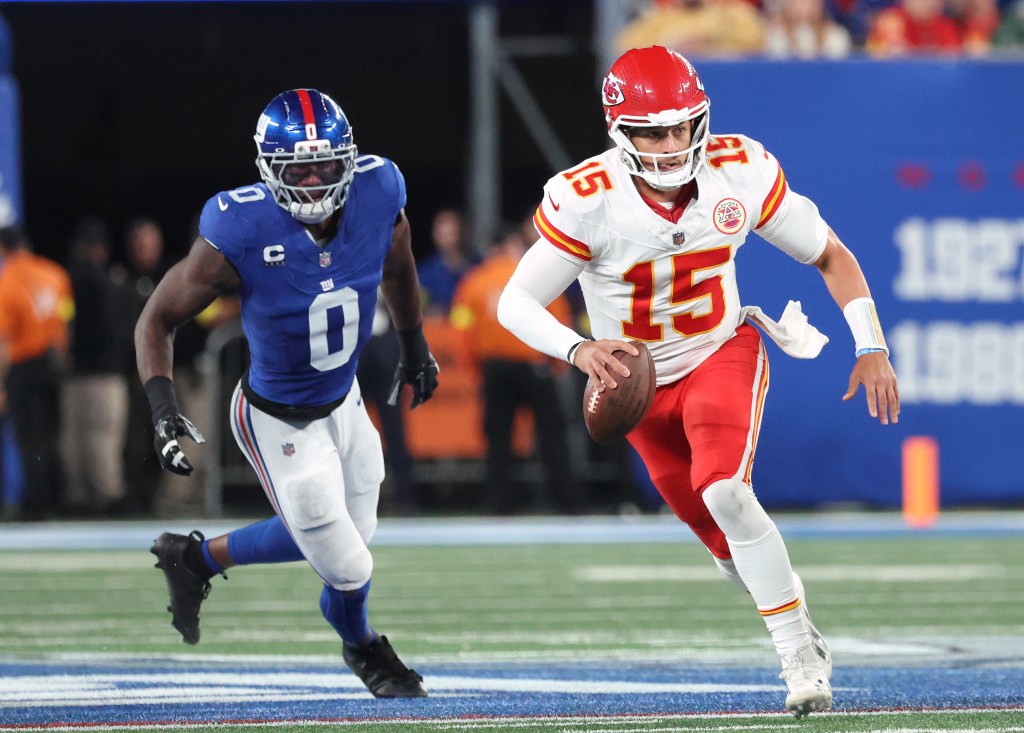 Patrick Mahomes in motion