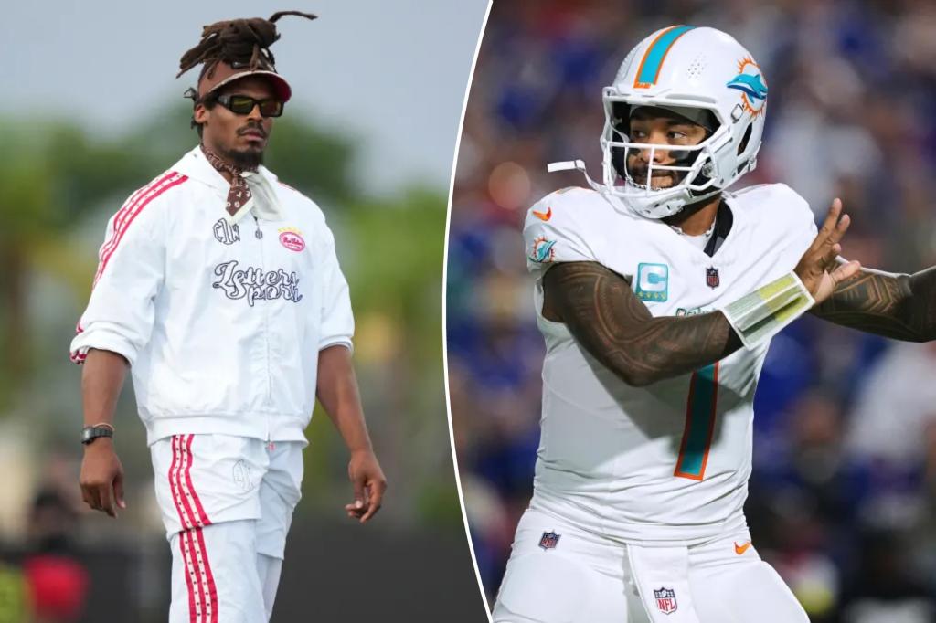 Cam Newton fires back at Tua Tagovailoa to escalate beef: 'More Love Island drama than football'