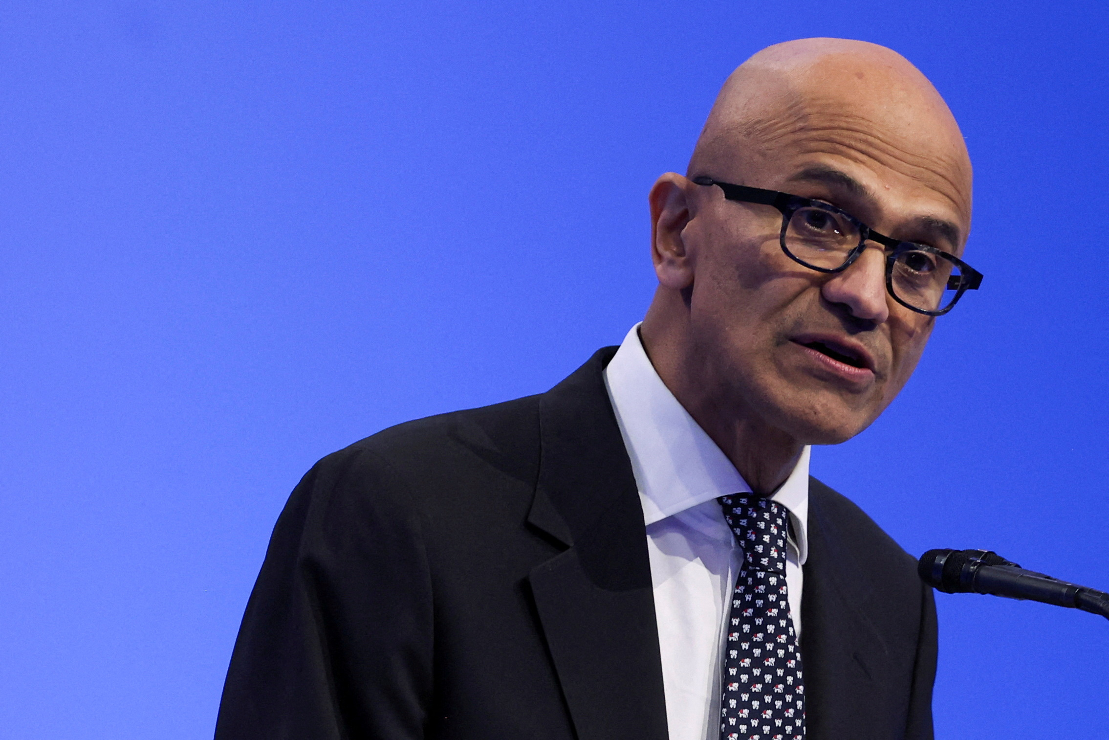 Microsoft CEO Satya Nadella speaking