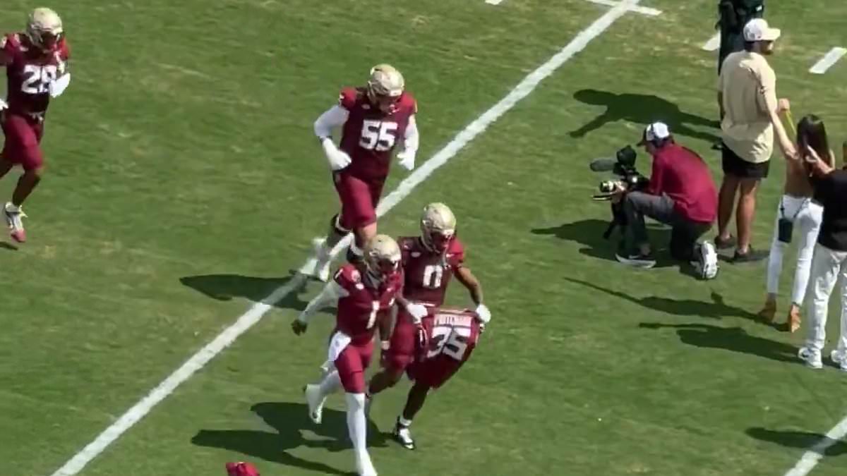 Florida State players honor teammate Ethan Pritchard as he fights for his life after shooting