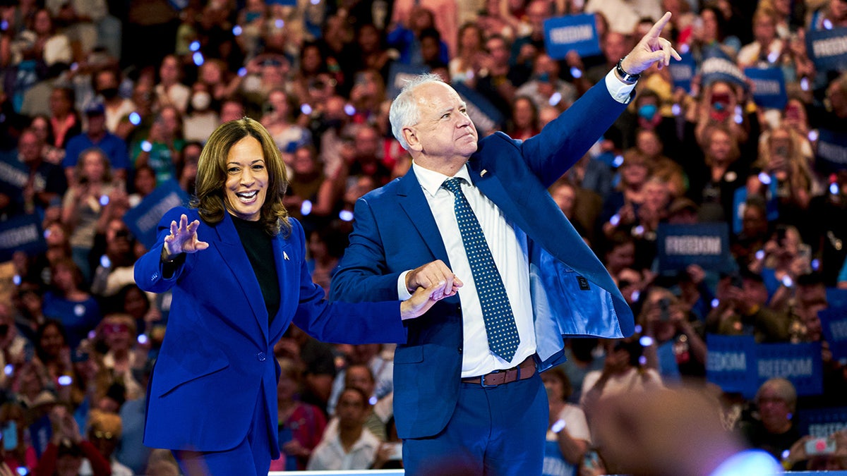 Kamala Harris and Tim Walz
