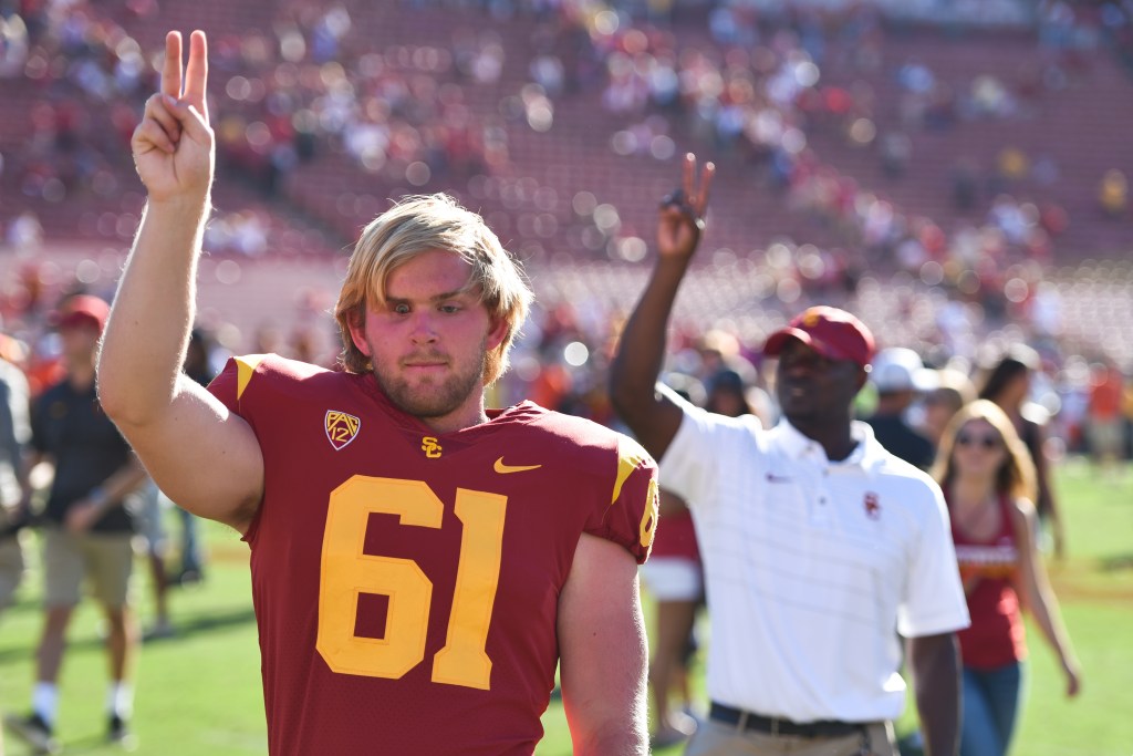 Jake Olson during his time at USC