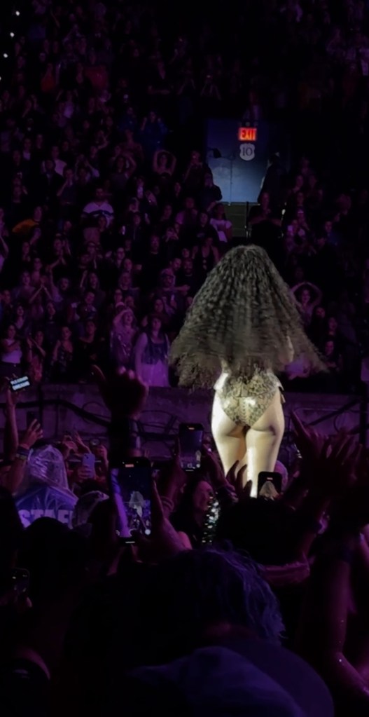 Chappell Roan with brunette hair on stage