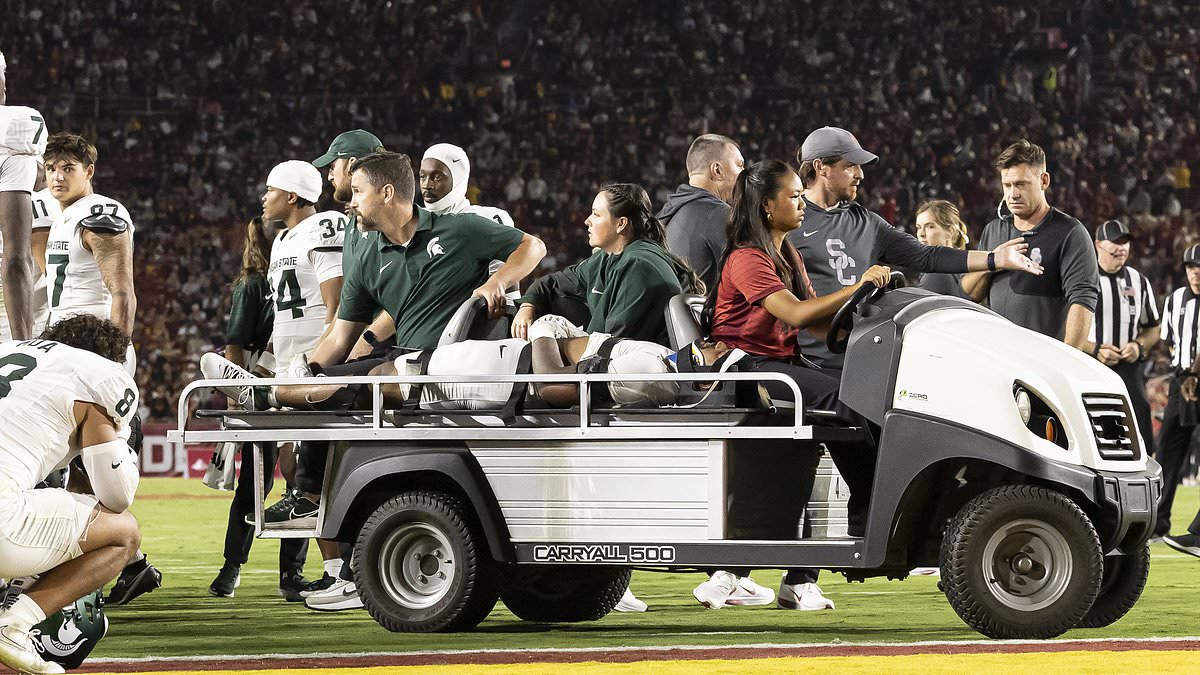 USC draws criticism after late TD as Michigan State player is hospitalized