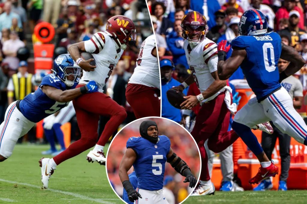 Giants pass-rushing trio during Game Week