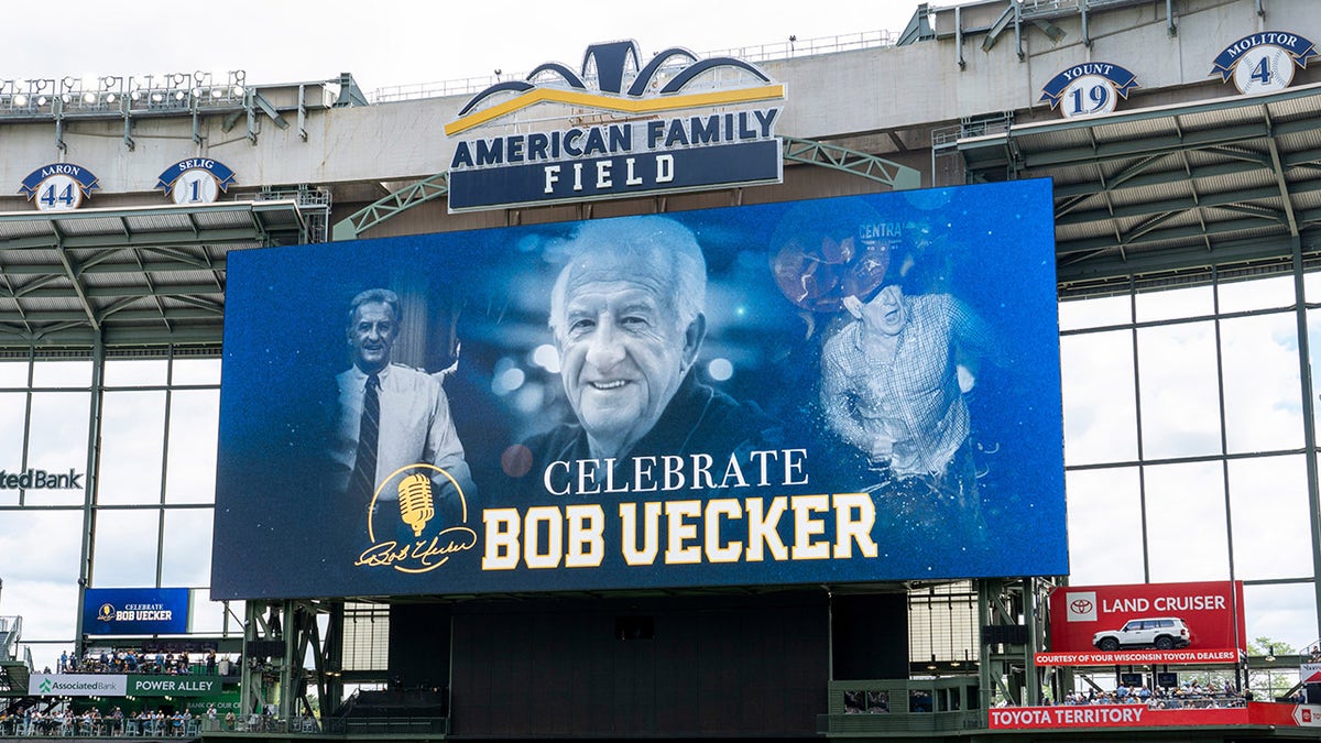 Uecker tribute at American Family Field