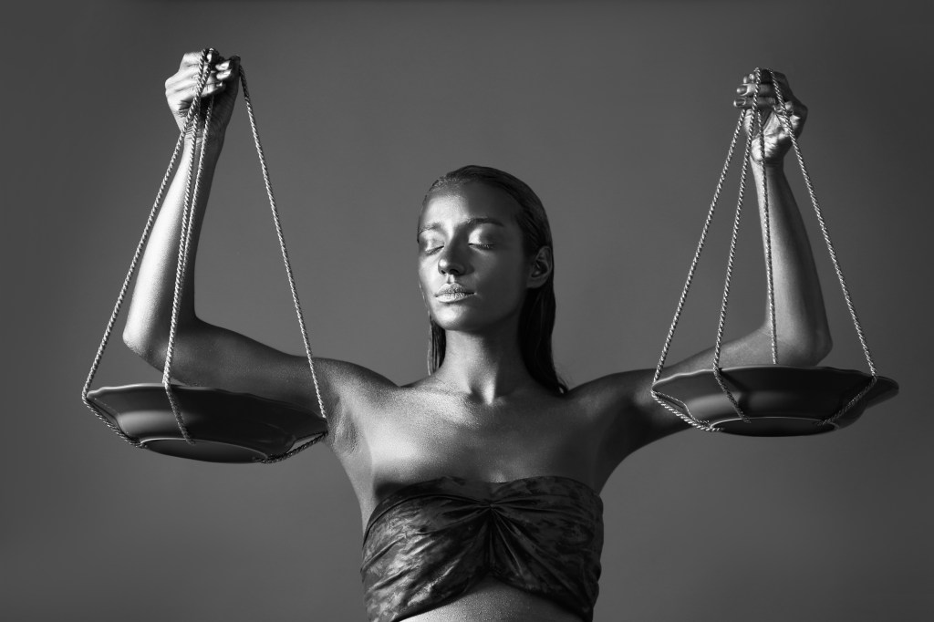 Stock image illustrating Libra aesthetics