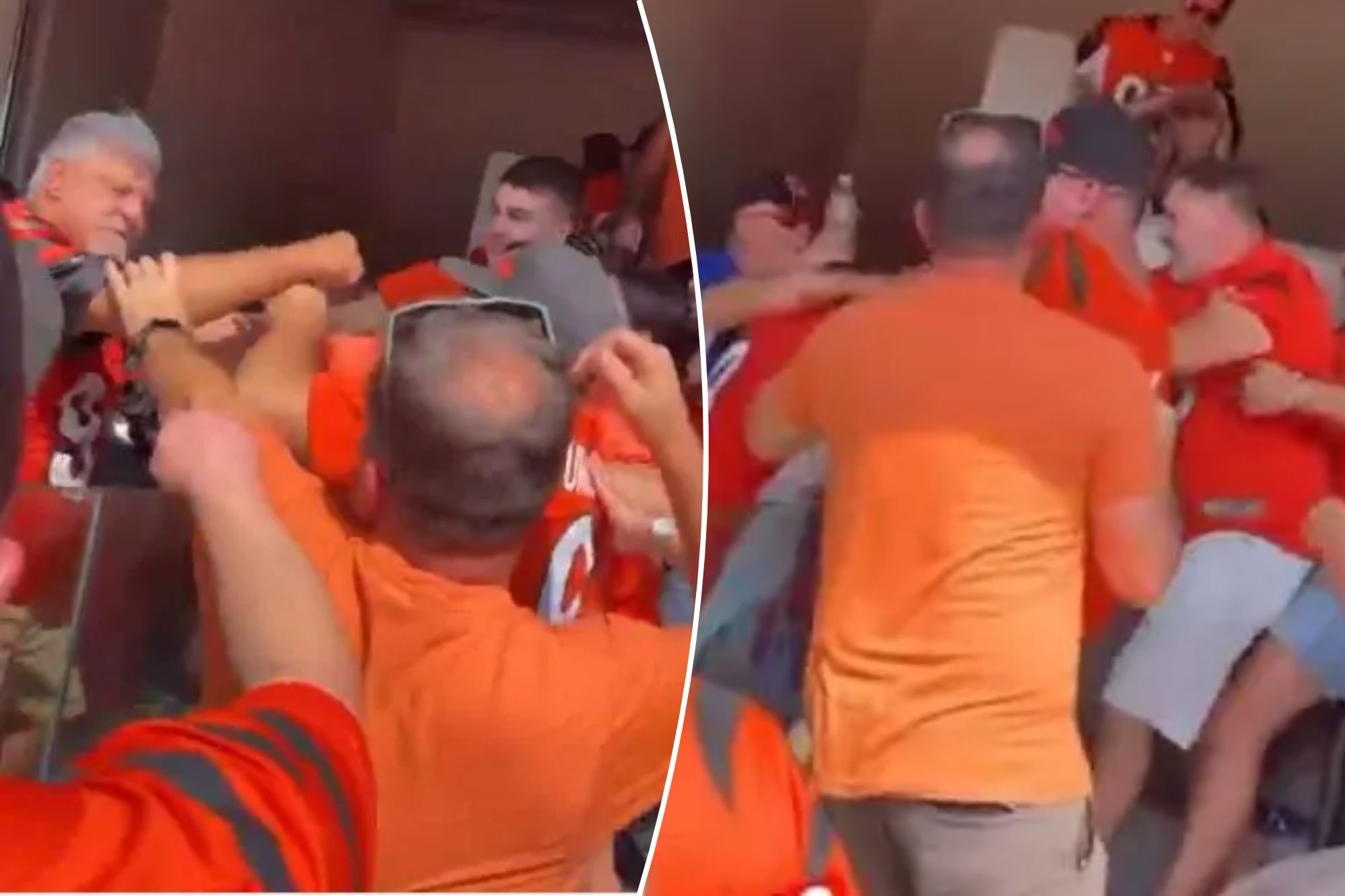 Bengals fans brawl in stands after Joe Burrow injury during 31-27 win