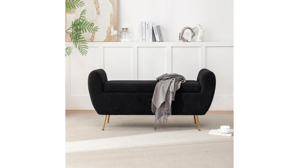 Flip-top storage bench