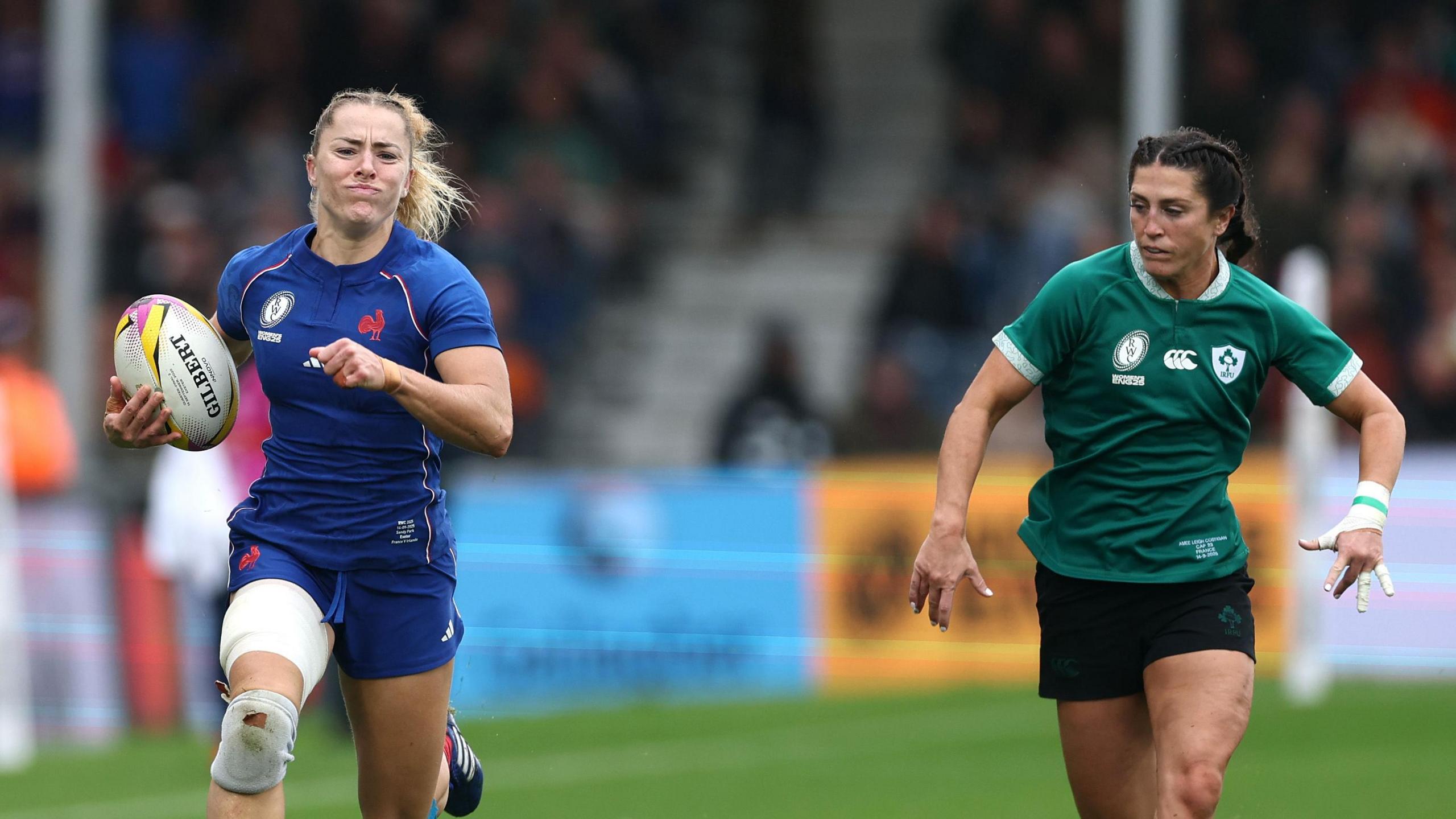 France come from 13-0 down to beat Ireland 18-13 in Women's World Cup quarter-final