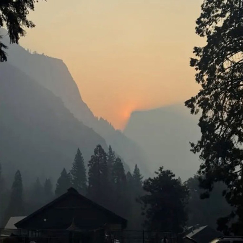 Smoke from the Garnet Fire as seen from Fresno County