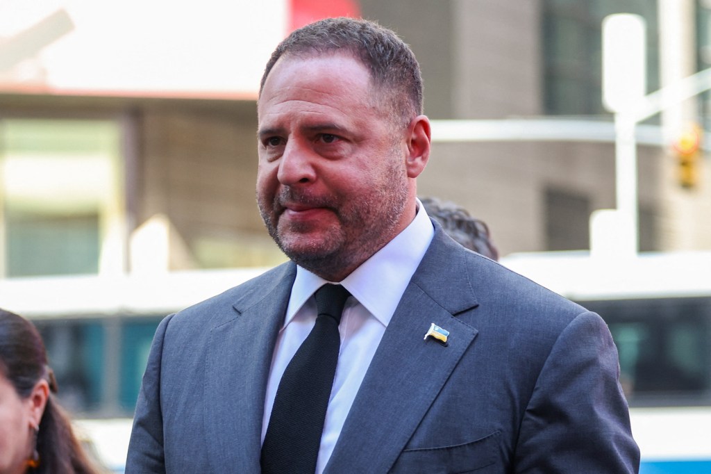 Andriy Yermak in a head office setting