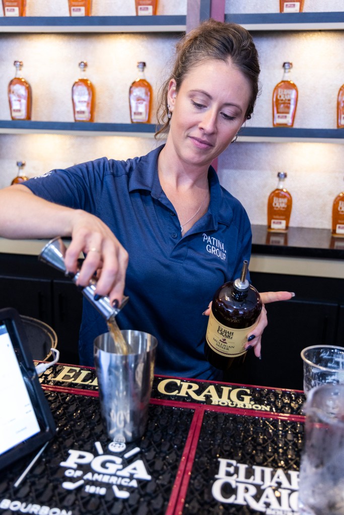 Ivy bartender mixing Mulligan at the Ryder Cup