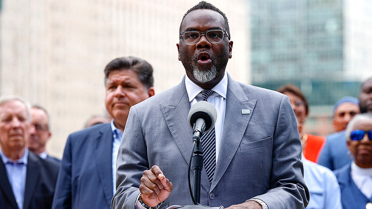 Johnson addressing reporters