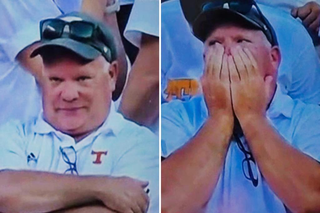Volunteer fan’s animated jumbotron appearance goes viral after he skips work for Tennessee-Georgia game