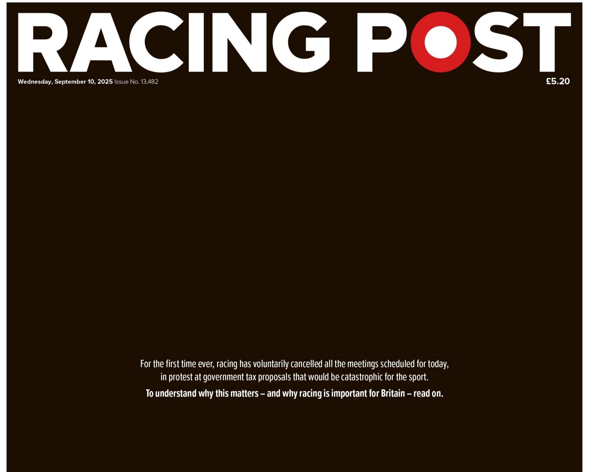 British horse racing stages one-day strike over proposed betting tax rise