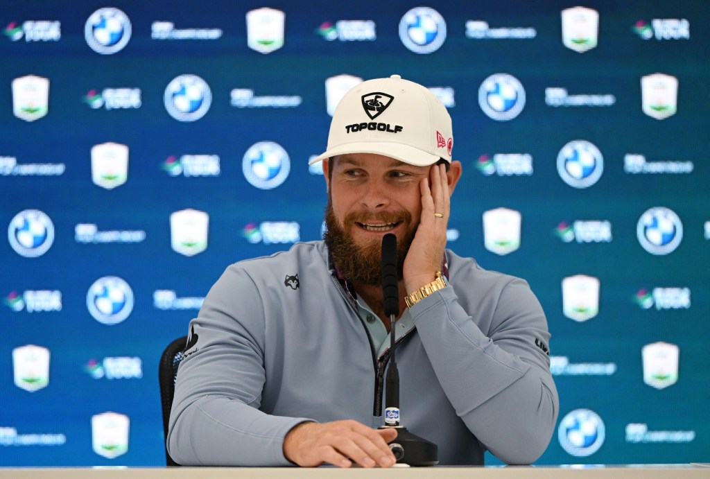 Tyrrell Hatton speaking to media