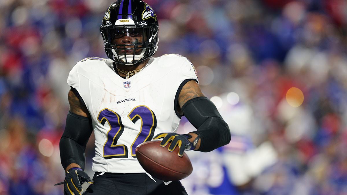 Derrick Henry bursts into 2025 season with stiff-arm touchdown, early 100 yards vs. Bills