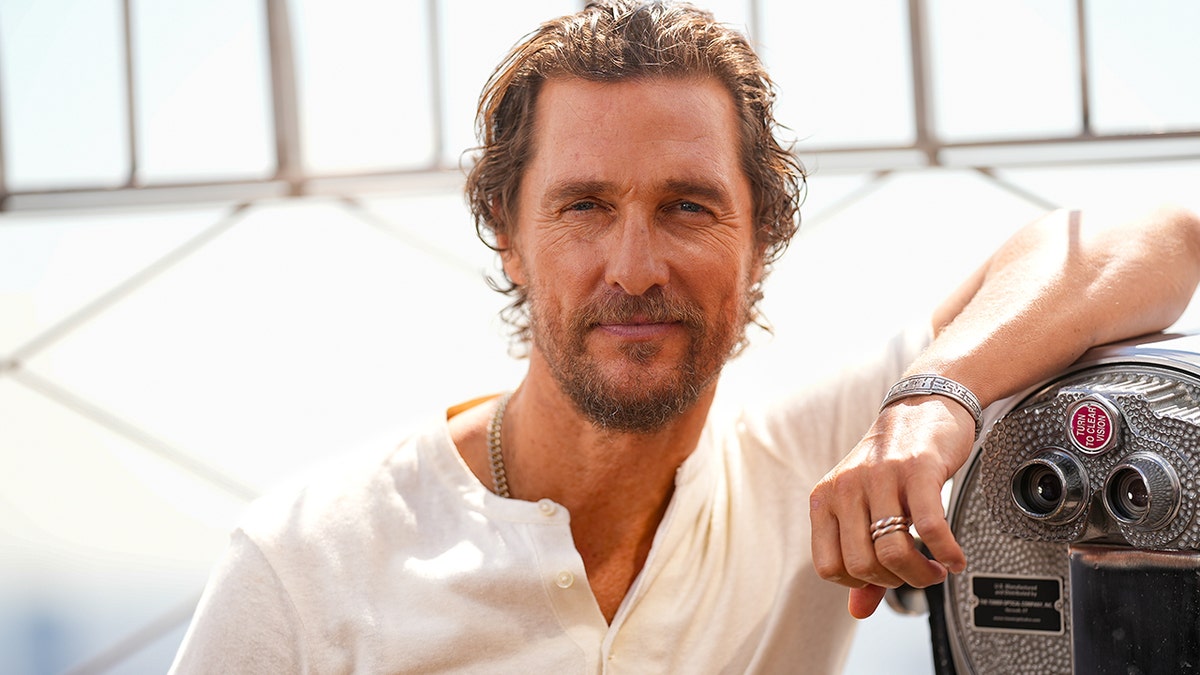 Matthew McConaughey at the Empire State Building