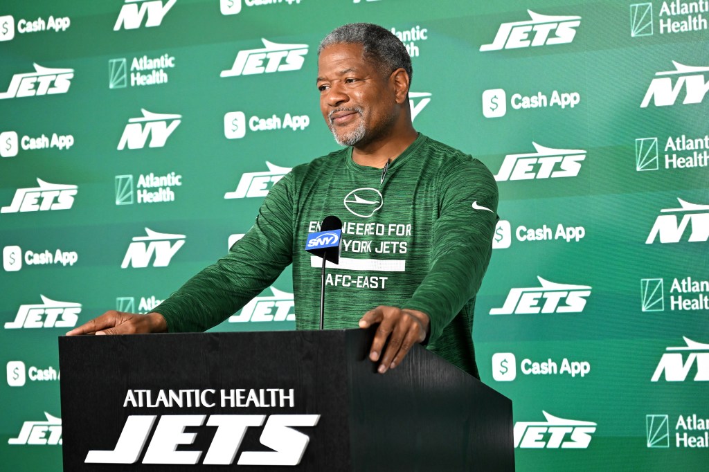 Steve Wilks speaks to the media