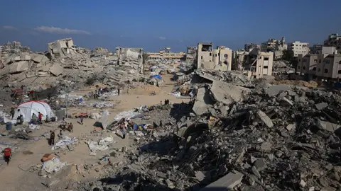 Destroyed buildings in Gaza City