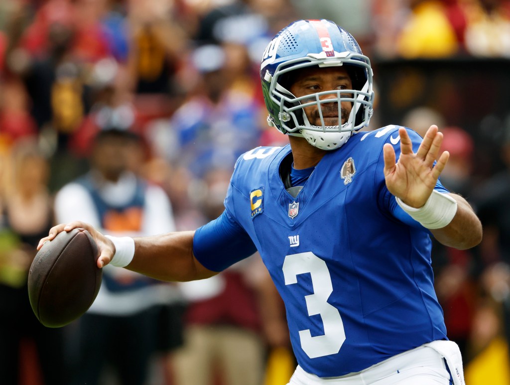 Russell Wilson’s difficult Giants debut ends in 21-6 loss to Commanders