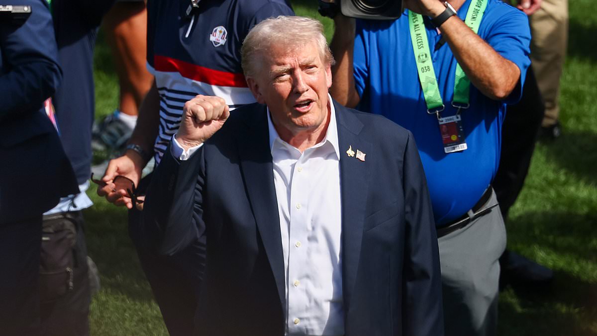 Trump's Ryder Cup visit leaves Team USA trailing as Europe holds lead at Bethpage Black